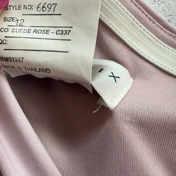 After Six 6697 Bridesmaid Dress Evening Gown Light Rose Pink Stretch Jersey 12 - Picture 6 of 11